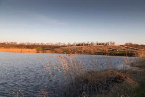 Evening on the lake. Stock Photos