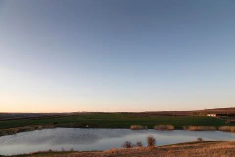 Evening on the lake. Fotos Stock