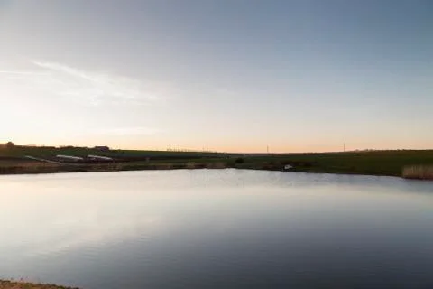 Evening on the lake. Stock Photos