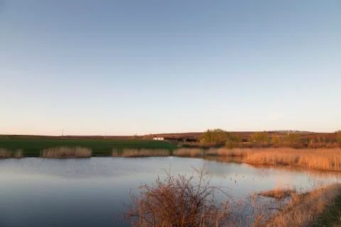 Evening on the lake. Stock Photos