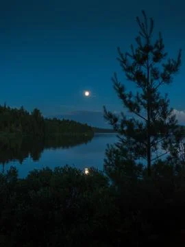 Evening at the lake Stock Photos