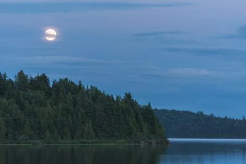 Evening at the lake Stock Photos