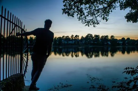 Evening at the Lake Foto stock