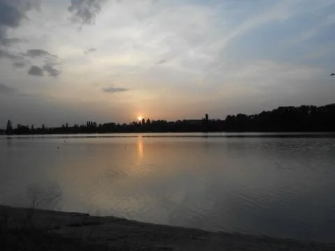 Evening on the lake Foto stock