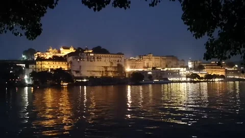 Evening, lake. Udaipur Stock Footage 167559334
