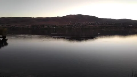 Evening Lakeside View Stock Footage 153118627