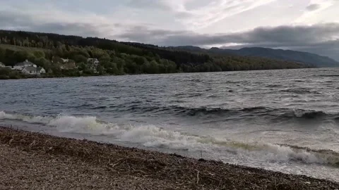 Evening landscape around Loch Ness. Stock Footage
