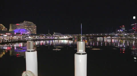 Evening landscape of darling harbour Stock Footage 36685935