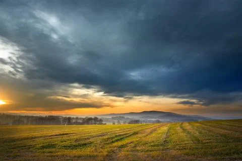 Evening landscape Stock Photos
