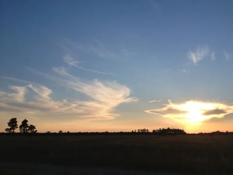 Evening landscape Stock Photos