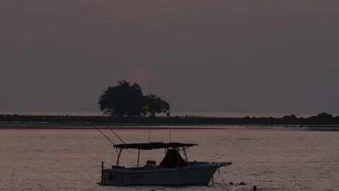 Evening landscape by the sea Stock Footage 158713092