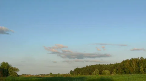 Evening landscape.  Time Lapse.   Vídeos de archivo 861735