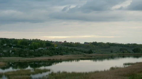 Evening landscape.  Time Lapse.   Vídeos de archivo 862353