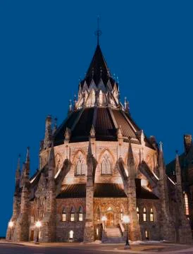 Evening library Stock Photos