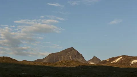 Evening light on Smoerstabbtind,4k,timelapse 動画素材 230217276