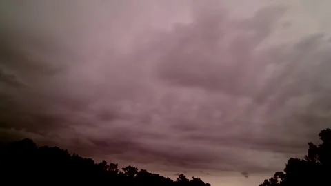 Evening lightning storm, time lapse Stock Footage 313129007