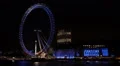 Evening Lights British Landmark London Eye Aquarium England Establishing Shot UK HD Footage