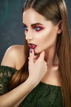 Evening make-up Stock Photos