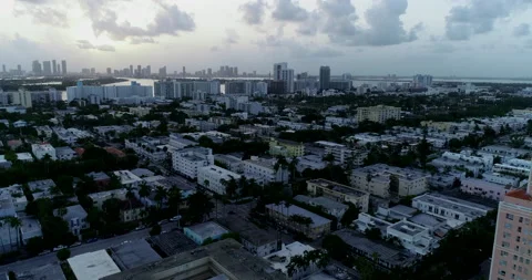Evening in Miami Beach Stock Footage 148747072