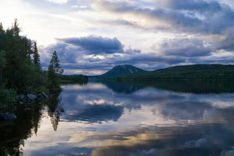 Evening mood Funasdalssjon Stock Photos