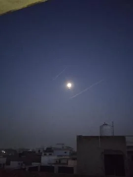 Evening moon Stock Photos