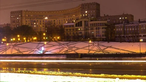 Evening Moscow Stock Footage 70163833