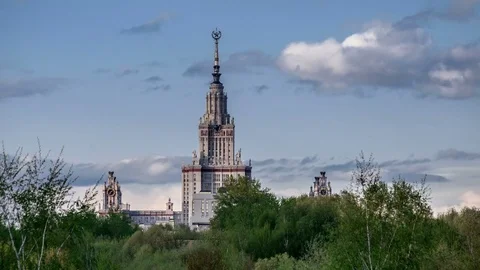 Evening in Moscow Video stock 75749542