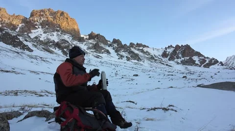 The evening in mountain 스톡 동영상 60005932