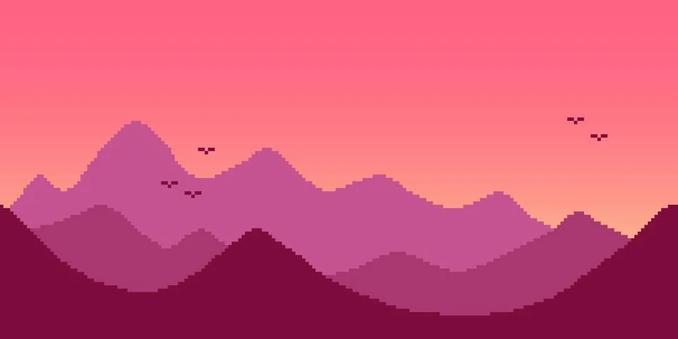 Evening mountain landscape Illustrazione stock