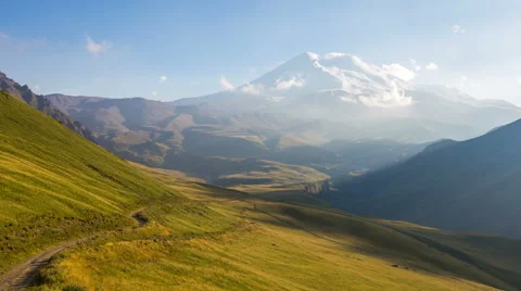 Evening at the mountain valley Stock Footage 42769153