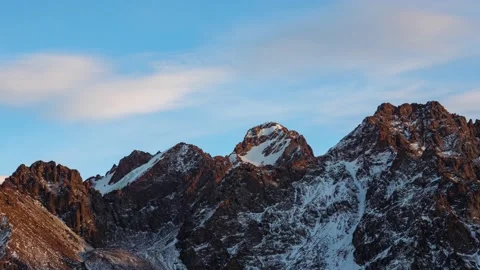 Evening mountain winter landscape Stock Footage 144977524