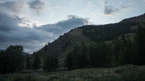 Evening in the mountains Stock Footage 163375700