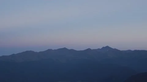 Evening mountains panorama Stock Footage 138407182