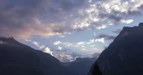 Evening in the Mountains Timelapse Stock Footage