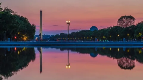 Evening on the National Mall timelapse Stock Footage 82390044