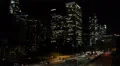 Evening Night Shot Highway Traffic Los Angeles Skyline Busy Rush Hour Commuters HD Footage