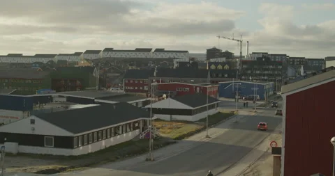 Evening in Nuuk Stock Footage 213598068