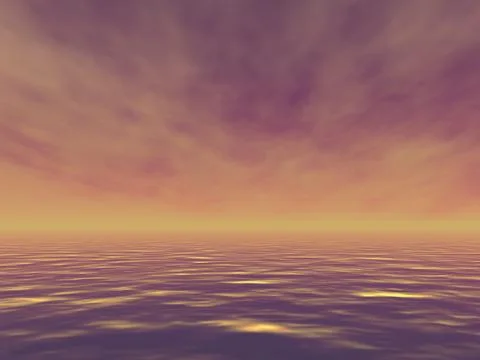 Evening ocean Stock Illustration