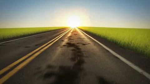 Evening or morning road loop 動画素材 94167449