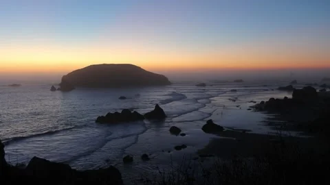 Evening on Oregon Coast Stock-Footage 235720105