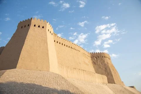 In the evening the outer reflection of the fort is beautifully seen in the ra Stock-Fotos