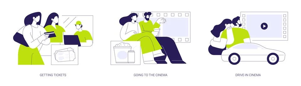 Evening outing isolated cartoon vector illustrations se Stock Illustration