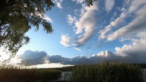 Evening over the lake 스톡 동영상 131328655
