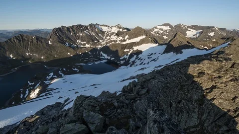 Evening over the norwegian mountains Stock Footage 122975873