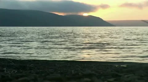 Evening over the Pacific Ocean Video stock 9116780