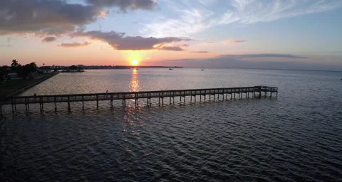 Evening Over The Pier Stock Footage 51200639