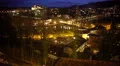 Evening panorama of Bern city in Switzerland, illuminated houses, enjoyable view 4k or 4k+ Resolution