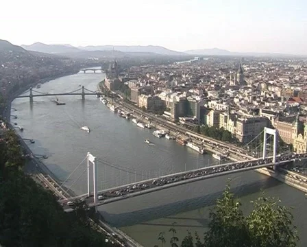 Evening panorama of Budapest 库存影片 95967