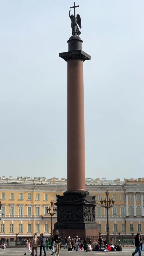 Evening panorama of the Palace Square Stock Footage 274346551