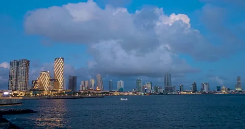 Evening Panoramic View of Colombo, Sri Lanka Skyline 動画素材 316938296
